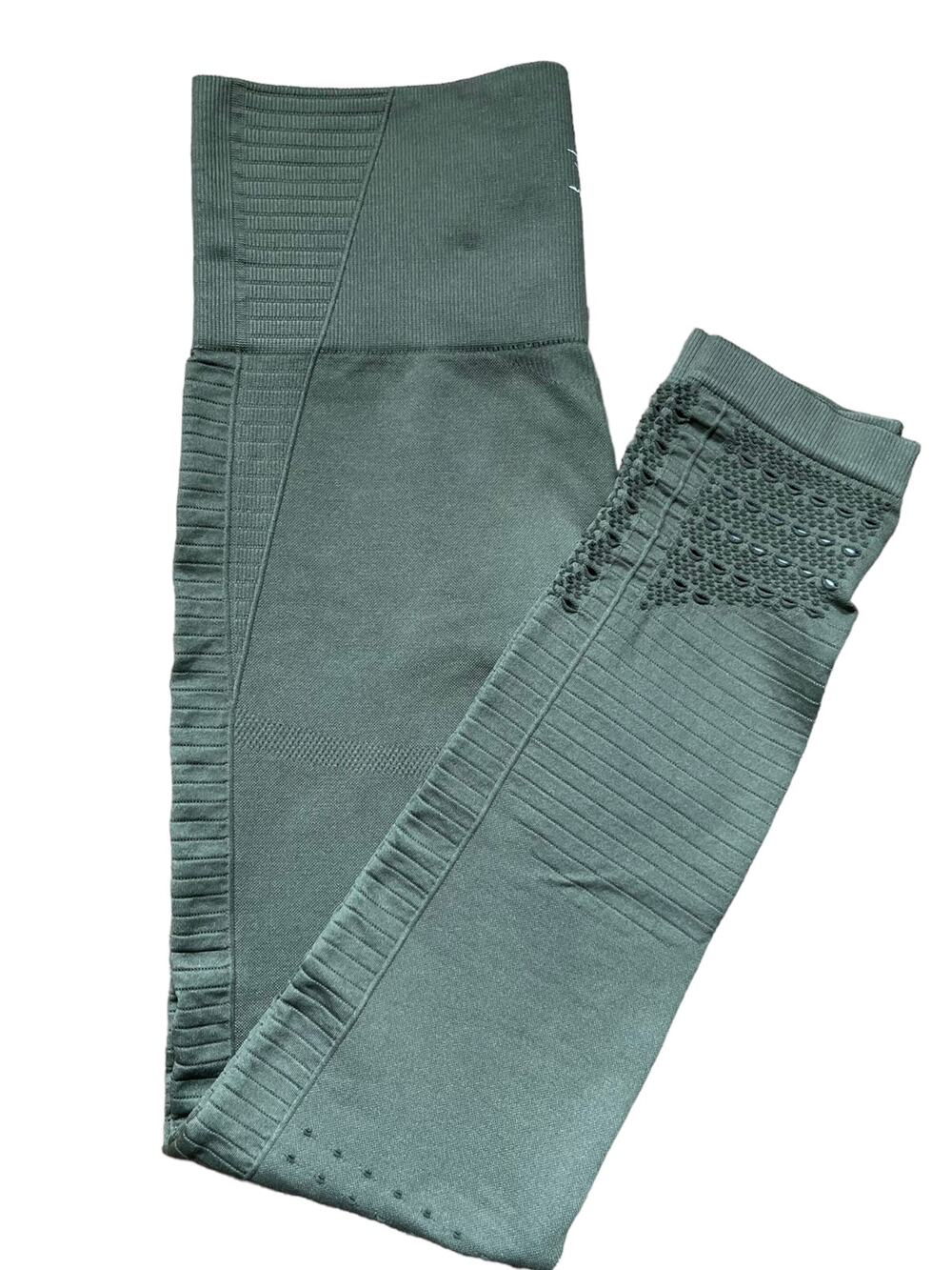 GYMSHARK HUNTER GREEN ENERGY SEAMLESS LEGGINGS-LIKE NEW